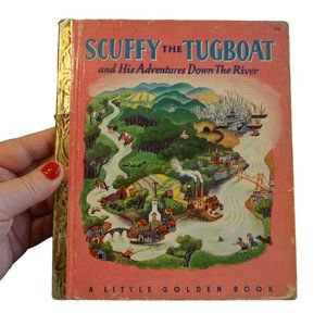 Vintage Little Golden Book Scuffy The Tugboat I Edition 1946 #30 Good Condition